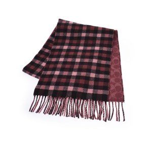 NWT Coach Women's Reversible Gingham Muffler Scarf